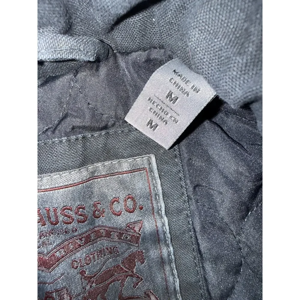 Levi's Two Pocket Military Insulated Cotton Jacket - Black - Men's Size Medium